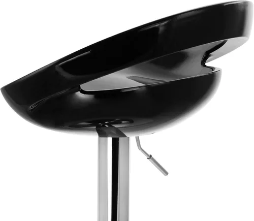 Vista 9 de Elama Moderno taburete de bar ajustable retro de 2 piezas con base cromada