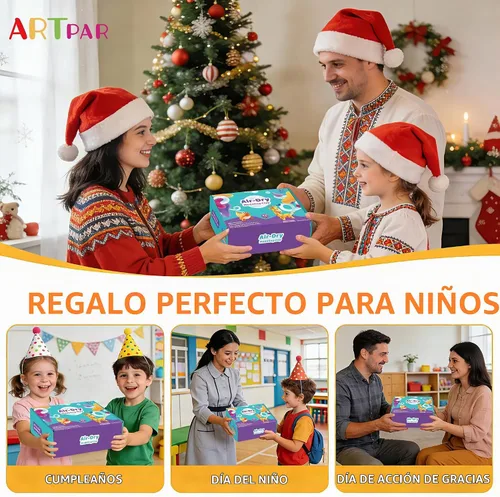 Vista 7 de ARTPAR Arcilla seca al aire 102 colores, arcilla mágica de modelado
