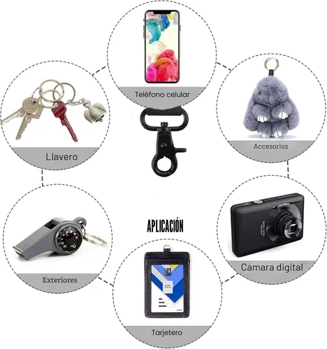 Vista 6 de Yiflin Lindo Cordón de Muñeca para Llaves, Llavero, Cartera, Soporte de Identificación, Teléfono Celular, Cordón de Muñeca Soporte de Llavero Cadena