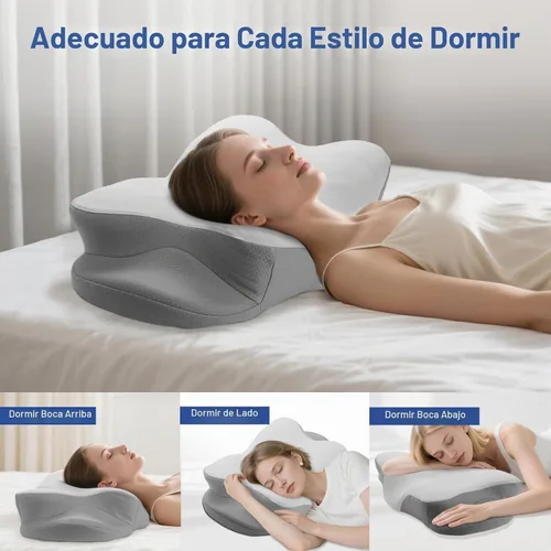 Vista 7 de Almohada cervical del cuello para dormir, almohada ortopédica