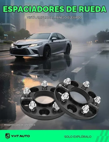 Vista 2 de YHTAUTO Espaciadores de rueda hubcentric de 5x4.5, 15mm, para modelos Ford Lincoln: Explorer, Mustang, Aviator, espaciadores de rueda forjados