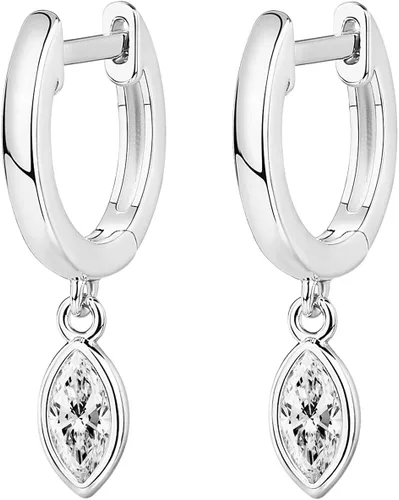 Vista 3 de PAVOI 14K Gold Plated S925 Sterling Silver Post Lightweight DropDangle Huggie Earrings for Women Religious Ornament Cross, Evil Eye, Clover, Celtic