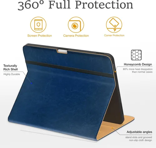 Vista 3 de Funda para iPad 9ª/8ª/7ª Generación 10.2 Pulgadas Pro 10.5 Pulgadas Air 3ª - Folio Protector de Múltiples Ángulos con Soporte para Lápices