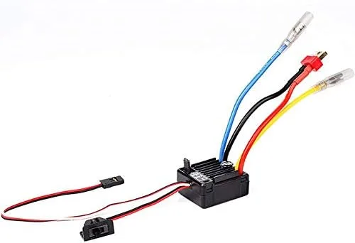 Vista 4 de Controlador electrónico de velocidad para coche RC 1/10 impermeable cepillado ESC 1060 60A WP-1060-RTR