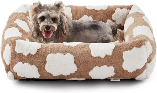 Vista 35 de JOEJOY Cama para Perro de Tamaño Mediano, Cama para Mascotas Ortopédica Lavable de Forro Polar de Pana Suave Premium con Funda de Cremallera