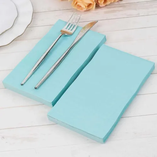 Vista 46 de Efavormart 50 Pack 5"x5" Servilletas azules de papel suaves de 2 capas, servilletas desechables para cóctel - 18 GSM