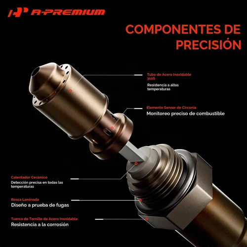 Vista 4 de A-Premium Sensor de Oxígeno O2 Compatible con Volkswagen Jetta/Golf 2012-2014, Passat 2014, Beetle 2012-2013, CC 2010-2017, Touareg 2011-2015, Eos