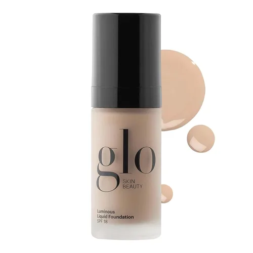 Vista 12 de Glo Skin Beauty Base líquida luminosa con SPF 18 (Alabastro) - Maquillaje mineral, mejora el tono desigual de la piel, suaviza y corrige