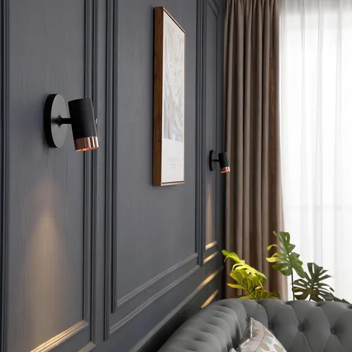 Vista 2 de ZIV - Moderna lámpara LED giratoria de 360° con tapas de lente intercambiables de color para interiores, para armarios, vestíbulos, dormitorios, UL