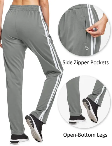 Vista 2 de BALEAF Pantalones deportivos para mujer, pantalones deportivos para correr, bolsillos con cremallera, pantalones deportivos para calentar, casuales
