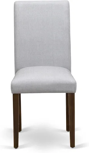 Vista 7 de East West Furniture ANAB3-AWA-05 - Juego de mesa de comedor moderno de 3 piezas, incluye una mesa de cocina redonda con pedestal y 2 sillas