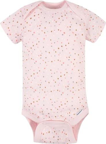 Vista 3 de Gerber Paquete de 5 mamelucos variados de manga corta para bebés niñas, Pequeña princesa bailarina