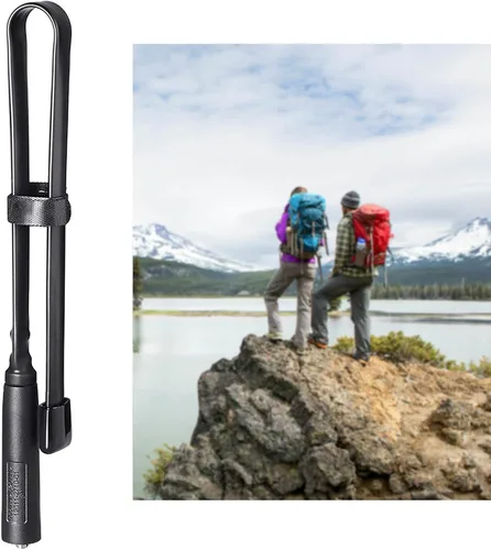 Vista 6 de Bingfu Antena de radio de doble banda VHF UHF 136-520MHz 18.5 pulgadas plegable CS táctica SMA hembra jamón antena de radio para Kenwood Wouxun