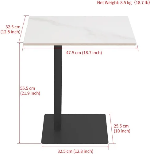Vista 3 de Mesa auxiliar en forma de C de metal dorado con parte superior de mármol, moderna bandeja de café, escritorio lateral para sofá, sala de estar
