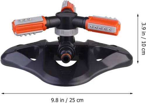 Vista 3 de ULTECHNOVO Aspersor de césped para patio, rociadores de jardín, rociadores giratorios de 360 grados, sistema de riego de césped, rociadores
