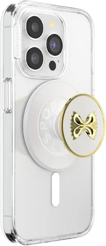 Vista 22 de PopSockets Agarre para teléfono con soporte expandible, agarre adhesivo, color blanco fresco Sujeción segura y cómoda, anticaída, soporte, flor