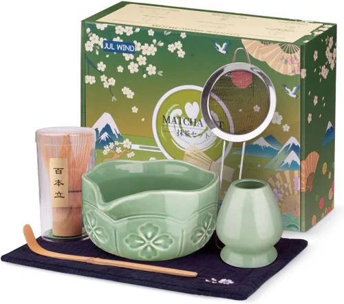 Vista 16 de Juego de batidor de bambú Matcha con 2 paquetes de batidor de bambú natural 100% Matcha, colador, cuchara para té y cuchara de té, Chasen