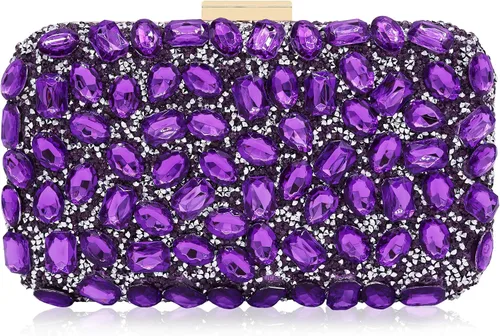 Vista 16 de Milisente Clutch Purses For Women Crystal Clutches Evening Bags Gemstone Clutch Purse For Wedding Formal