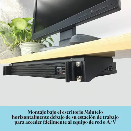 Vista 3 de Estante vertical de montaje en pared de 1U de 19" - Heavy Duty