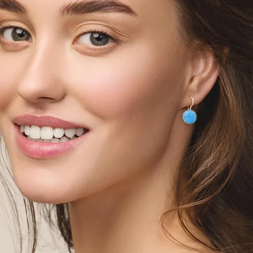 Vista 3 de 14K Gold Gemstone Drop Earrings - Birthstone Dangle - Solid Yellow Gold Dangle Earrings - Dainty Handmade Wedding Jewelry - Perfect Bridal or