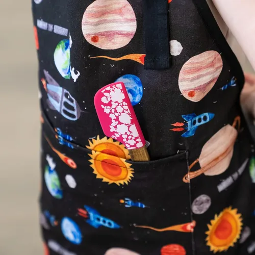 Vista 3 de Kids Aprons for Girls and Boys, Toddler Apron with Pocket for Painting, Cooking, Baking, Gardening and Crafts