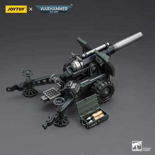 Vista 6 de LEBOO JOYTOY Warhammer 40K Astra Militarum Equipo de artillería con pistola de campo Bombast escala 1:18 coleccionable Joy Toy Figura de acción