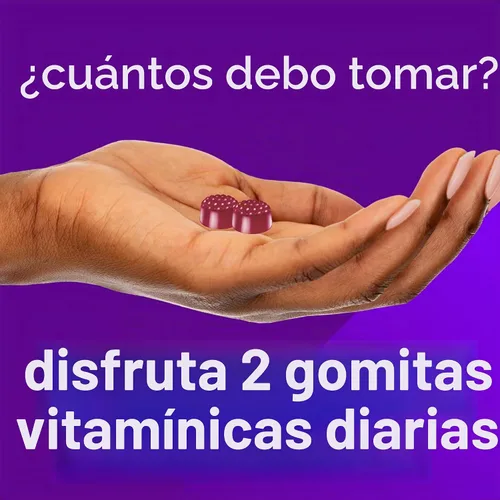 Vista 6 de vitafusion Vitaminas gomosas de biotina extra fuertes, sabor a bayas, 5,000 mcg de vitaminas de biotina, marca de vitaminas gomosas número 1