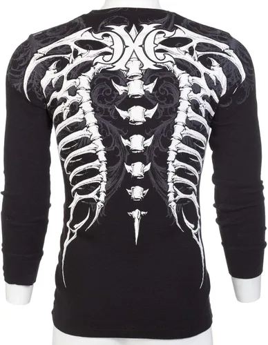 Vista 3 de Xtreme Couture by Affliction Camisa térmica de manga larga para hombre VERTEBRAE