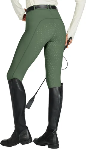 Vista 2 de Willit - Pantalones de equitación para mujer con asiento completo, mallas ecuestres de silicona, pantalones de equitación para montar a caballo