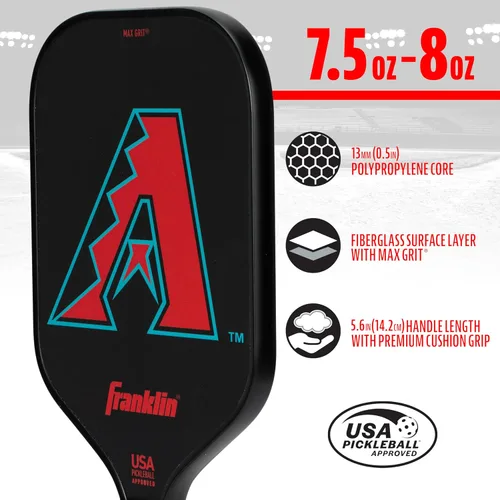 Vista 3 de Franklin Sports Palas de Pickleball del Equipo MLB - Palas de Pickleball con Logo y Colores Oficiales del Equipo de Béisbol MLB + Serie de Firma