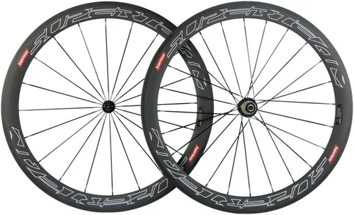 Vista 8 de Superteam Ruedas de Bicicleta de Carretera de Fibra de Carbono 700C, Juego de Ruedas Clincher de 50mm, Mate de 23 de Ancho Amarillo fluorescente