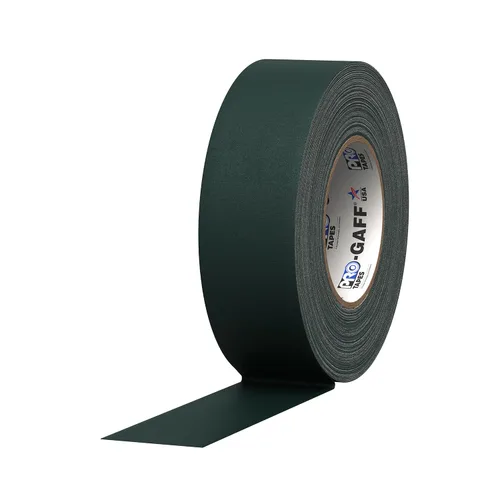 Vista 21 de ProTapes Pro Gaff Cinta de Gaffer de tela mate premium de 1 pulgada de ancho con adhesivo de goma, 11 mils de grosor, 55 yardas de longitud