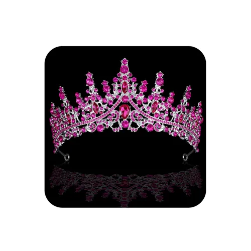 Vista 9 de COCIDE Tiaras para mujeres y niñas, Cristal Diamante falso, Cristal