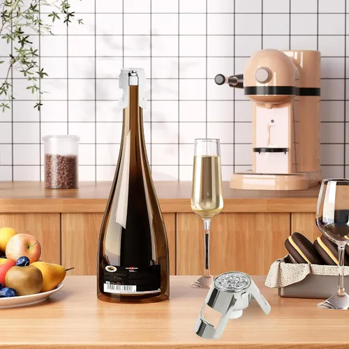 Vista 8 de LIZIMANDU Tapón para Champán, Tapón de Botella de Acero Inoxidable para Vino Espumoso, Sellado Superior a Prueba de Fugas, Mantiene el Vino