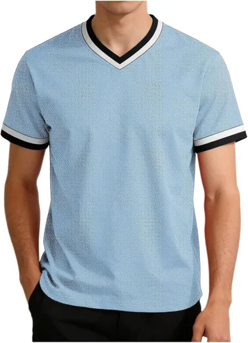 Vista 7 de Lightweight Workout Shirts for Men Summer Mesh V Neck Running Athletic T-Shirts Short Sleeve Breathable Gym Tops