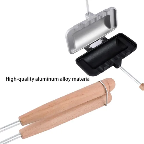 Vista 7 de Sartén para sándwich, disco de aluminio para hornear, sartén abatible adecuada para queso a la parrilla, panqueques, tortillas, perros calientes
