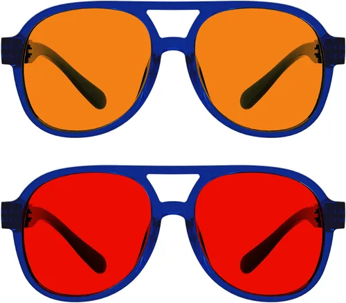 Vista 140 de Eyekepper Gafas de luz azul para hombre y mujer, paquete de 6 lentes Pilot Paquete de 6 color mezclado