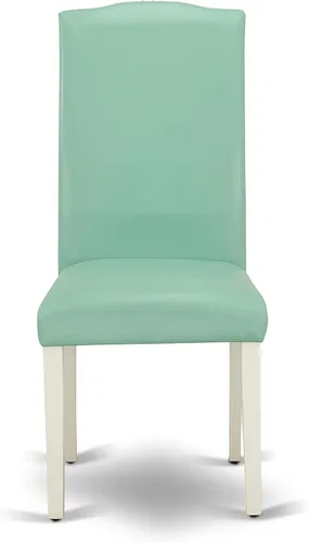 Vista 5 de East West Furniture OXEN5-LWH-57 - Juego de mesa y sillas de cocina de 5 piezas, incluye una mesa de comedor cuadrada y 4 sillas de comedor Parsons