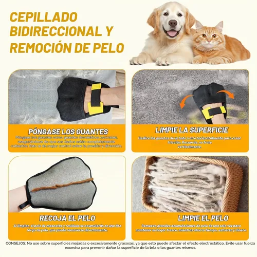 Vista 5 de Paquete de 3 rastrillos para eliminar pelo de mascotas, removedor de pelo Azul con negro