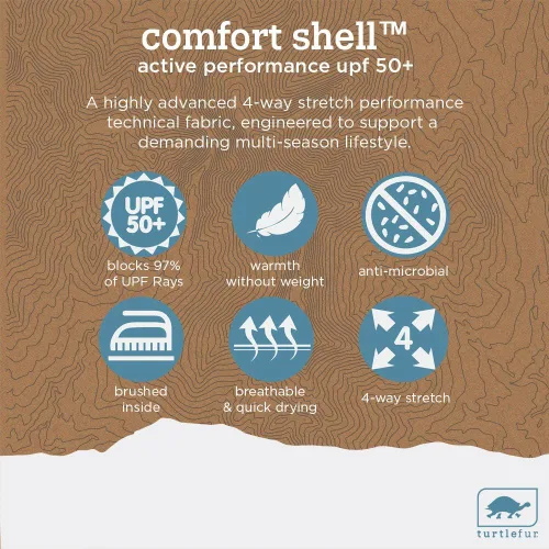 Vista 6 de Turtle Fur Mount Hood Comfort Shell Stria - Capucha con forro polar UV