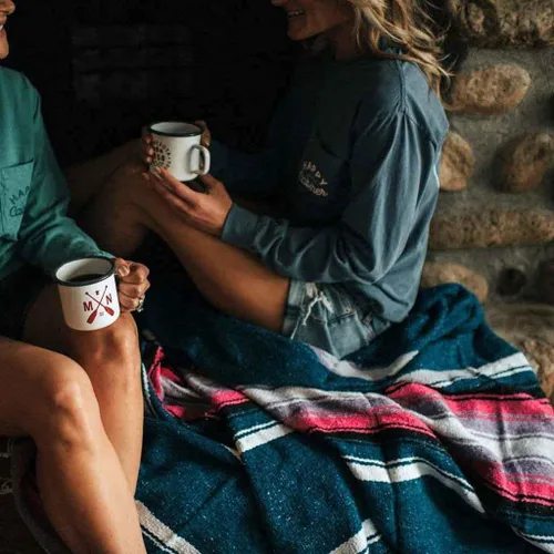 Vista 6 de Open Road Goods Manta de diamantes mexicanos – Manta de yoga pesada XL – Hecho a mano en México – Manta gruesa estilo serape bohemio estilo Saltillo