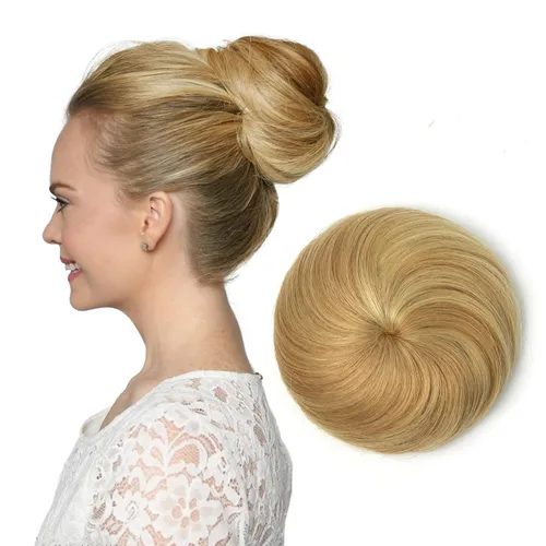 Vista 27 de Moño de Cabello Humano 100%, Moño Desordenado Pieza de Cabello Extensiones de Cabello Humano Real Moño de Cabello Rizado Natural Piezas de Cabello