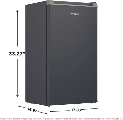 Vista 6 de Frigidaire Mini refrigerador, compartimento compacto para congelador, control de termostato ajustable, puerta reversible, serie contemporánea, 3.2