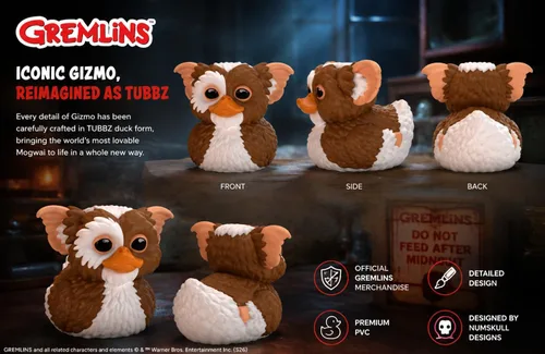 Vista 3 de TUBBZ: Gremlins Gizmo - Juguete coleccionable de pato de goma, edición en Gizmo (en caja)