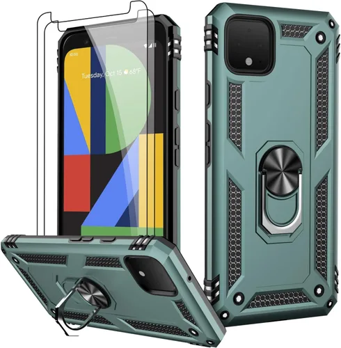 Vista 46 de LUMARKE para Google Pixel 3A XL - Funda con protector de pantalla, funda protectora grado militar probada contra caídas de 16 pies con soporte