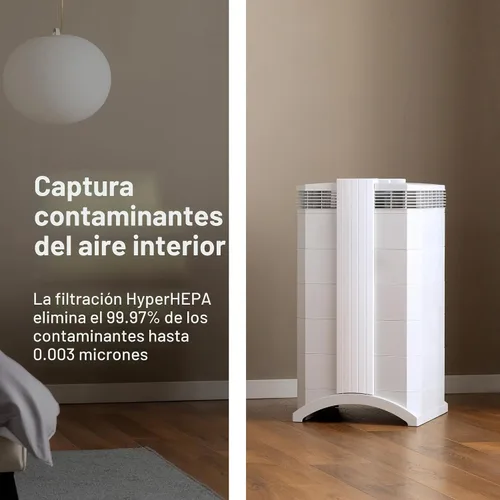 Vista 2 de IQAir HealthPro Plus XE - Purificador de aire con filtración HyperHEPA inteligente para habitaciones grandes de hasta 1125 pies cuadrados - Humo