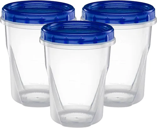 Vista 8 de ELEGANT DISPOSABLES Recipientes pequeños para almacenamiento de alimentos, tapa roscada, reutilizable, apilable, a prueba de fugas, herméticos
