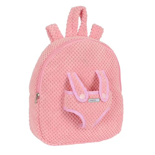 Vista 3 de Mochila Infantil Safta Oso de Peluche Rosa 23 x 27 x 7,5 cm