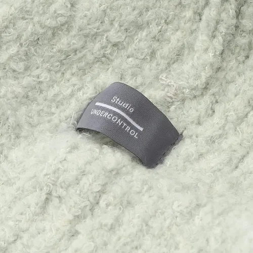 Vista 8 de UNDERCONTROL Gorro de esquí con diseño de calavera de punto unisex con etiqueta de latón dorado para otoño e invierno, mezcla de lana cálida