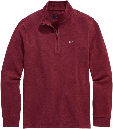 Vista 25 de vineyard vines Suéter con cremallera de un cuarto para hombre Gorra blanca